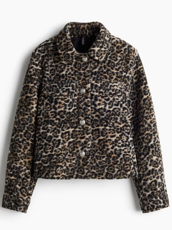 H&M Jackets & Blazers - H&M Leopard Print Cropped Jacket